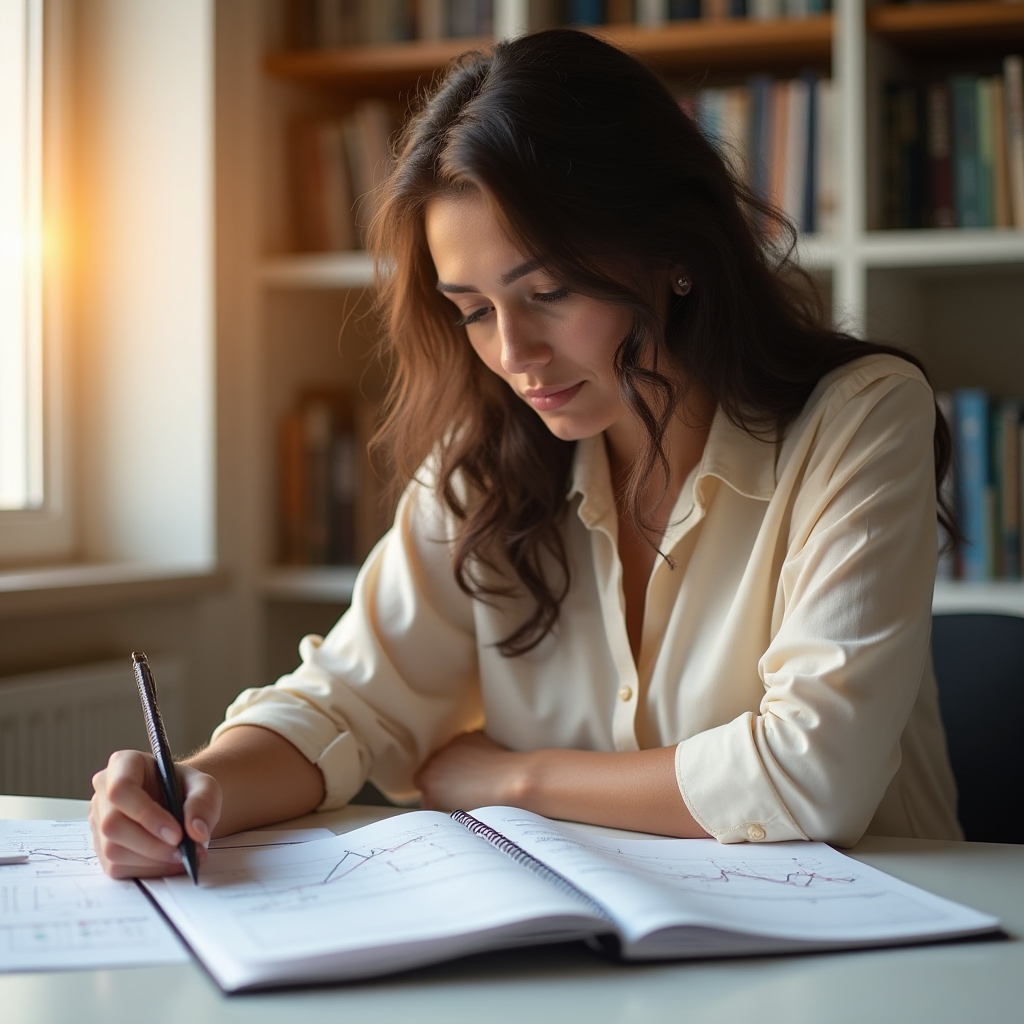 Student reviewing foundational economic concepts with clear visual diagrams