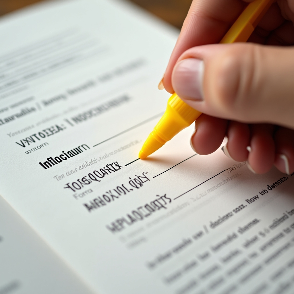 Close-up of financial glossary and reference materials with clear typography and organized layout